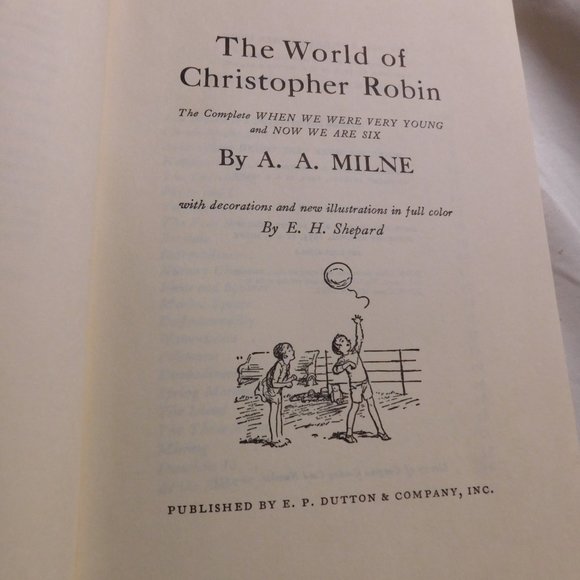 The World of Christopher Robin Book A.A. Milne Vintage 1958 - Picture 4 of 5